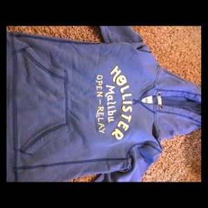 Blue Malibu open relay hollister hoodie